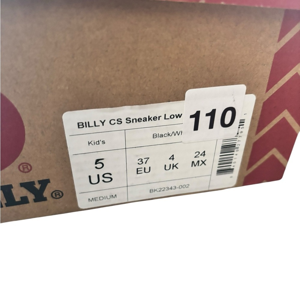 Billy Footwear CS Sneaker Low Black and White Casual Sneakers Size Kids 5 - Picture 11 of 11
